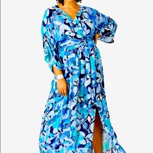 Women’s blue maxi dress XL 14 16